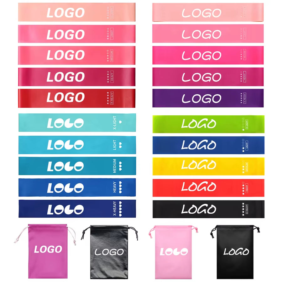 5 Different Levels Resistance Bands Custom LOGO Wholesale Customized Color Printed Private Physical Therapy Crossfit Equipment