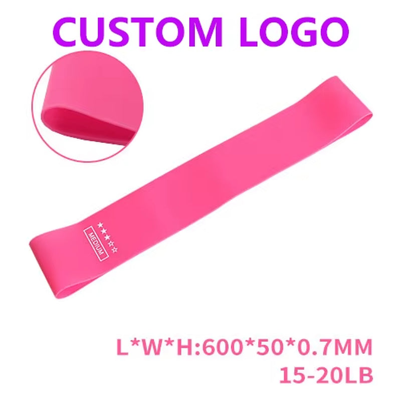 5 Different Levels Resistance Bands Custom LOGO Wholesale Customized Color Printed Private Physical Therapy Crossfit Equipment