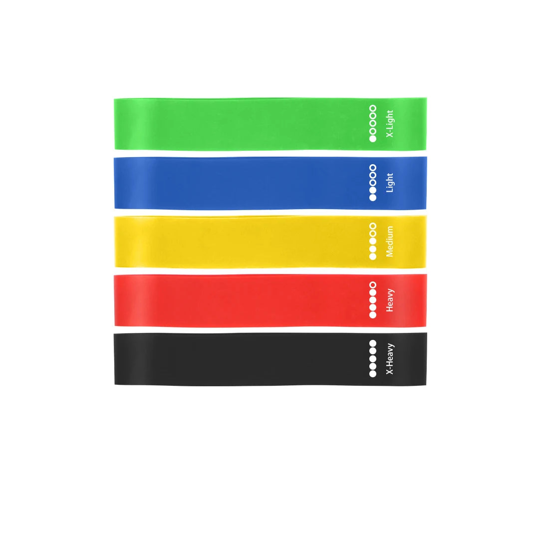 5Pcs Fitness Elastic Band Resistance Band Yoga Exercise Training Gym Fitness Sports Ring Sports Crossfit Resistance Bands