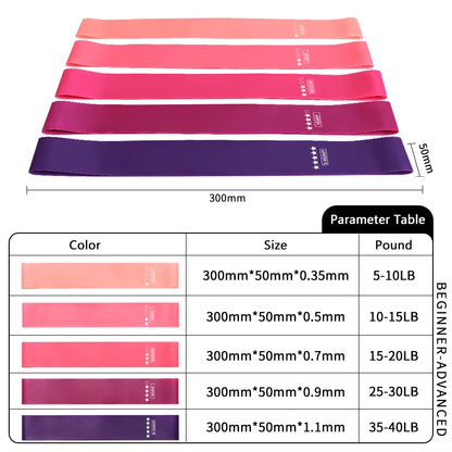 5 Different Levels Resistance Bands Custom LOGO Wholesale Customized Color Printed Private Physical Therapy Crossfit Equipment