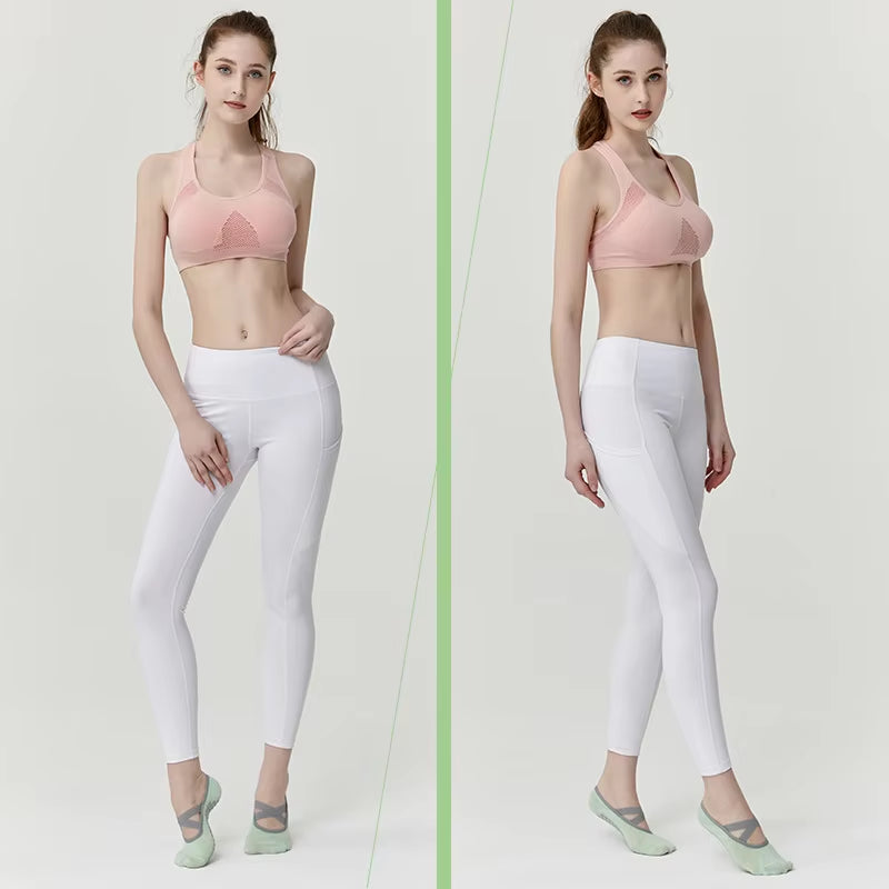 Sports Socks for Fitness Gym Women High Quality Pilates Socks Anti-Slip Breathable Backless Yoga Socks Ankle Ladies Ballet Dance